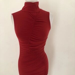 Chic Asymmetrical Scarlet Dress